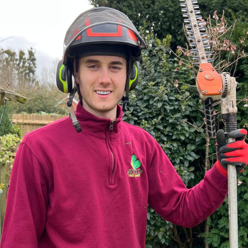 Joe Beckett, a groundsman at Broadleaf Tree Surgery
